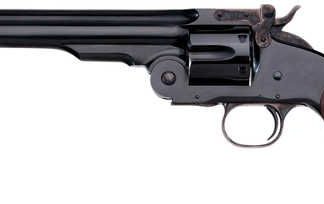 Taylors and Co Top Break Schofield Walnut .44-40 7" Barrel 6-Rounds with Blade Front Sight and Fixed Rear Sight