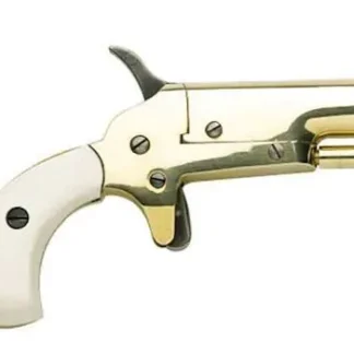 Traditions Vest Pocket Derringer Muzzleloading Pistol 31 Caliber 2.25" Brass Barrel Ivory Grips White