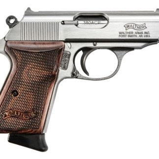WALTHER PPK/S STAINLESS .380 ACP 3.35" BARREL 7-ROUNDS WALNUT GRIPS