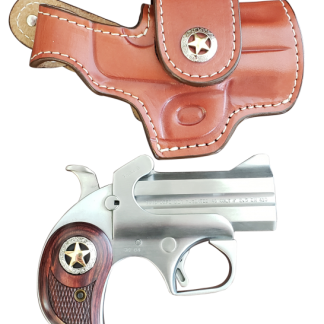 Bond Arms Rustic Defender Stainless .45 LC 3" Barrel 2-Rounds Holster Package
