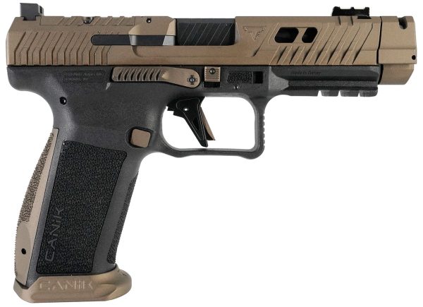 Canik TTI Combat 9mm, 4.6" Ported Barrel, Burnt Bronze Cerakote, Optic Ready, 18rd Canik