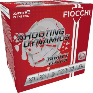 Fiocchi Shooting Dynamics 20 Gauge Ammunition - 250 Rounds for Glock-Compatible Firearms