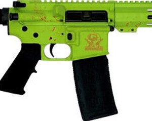AR-15 Pistol in 5.56 NATO / .223 Remington with 7.5" Nitride Barrel and Zombie Splatter Finish, 30-Round Capacity