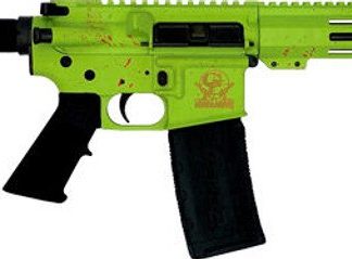 AR-15 Pistol in 5.56 NATO / .223 Remington with 7.5" Nitride Barrel and Zombie Splatter Finish, 30-Round Capacity