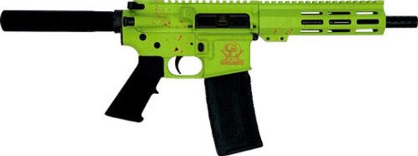 AR-15 Pistol in 5.56 NATO / .223 Remington with 7.5" Nitride Barrel and Zombie Splatter Finish, 30-Round Capacity